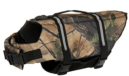 Izefia Dog Life Jacket Swimming Safety Coat Floatation Life Vest Life Saver with Handle for Small Dog Puppy Large Dog (Camouflage Light, XS) - color: Camouflage Light, size: X-Small