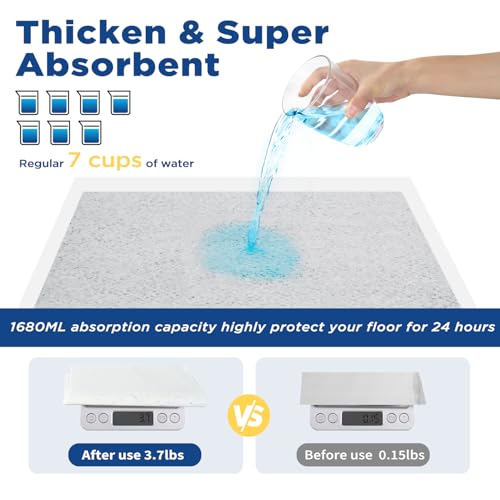 ABCPET Puppy Pads Puppy Pee Pads 50 Count Dog Pads with 5-Layer Leak-Proof Design, Small Disposable Dog Training Pad 22"x22" with Super Absorbent & Cat Litter for Dogs, Cats - size: "22"x22"-50 Count