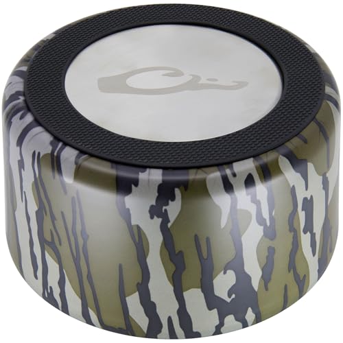 DRAKE WATERFOWL Team Gun Dog Insulated Stainless Steel Non-Slip Dog Bowl with Multi-Use Collapsible Silicone Lid - 7 Cup Capacity, Original Bottomland - color: Original Bottomland