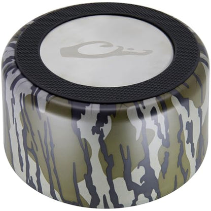 DRAKE WATERFOWL Team Gun Dog Insulated Stainless Steel Non-Slip Dog Bowl with Multi-Use Collapsible Silicone Lid - 7 Cup Capacity, Original Bottomland - color: Original Bottomland