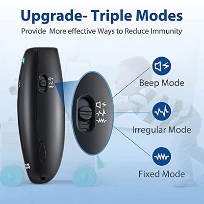Dog Barking Control Devices 3 Modes Ultrasonic Dog Training and Anti-Barking Device Rechargeable Dog Barking Deterrent Devices,Alternative to Anti bark Collar,Barking Silencer Indoor and Outdoor - color: Black2 Dog Bark Deterrent Devices
