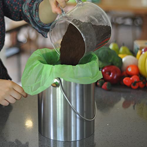 GreFusion Compostable Trash Bags, Small 2.6 Gallon, 270 Count, 0.72 Mils Thick, Eco Friendly, ASTM D6400 & BPI Certified, Composts Food Scraps, No Leaks - color: 2.6G-270count