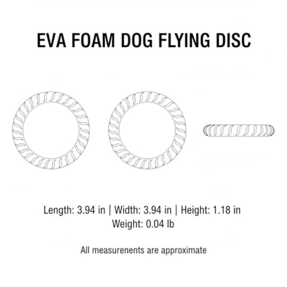 Easy-Grab Floating Dog Disc, Soft EVA Foam Flying Toy for Water Fetch, Yellow - size: 3.94 x 3.94 x 1.18 in
