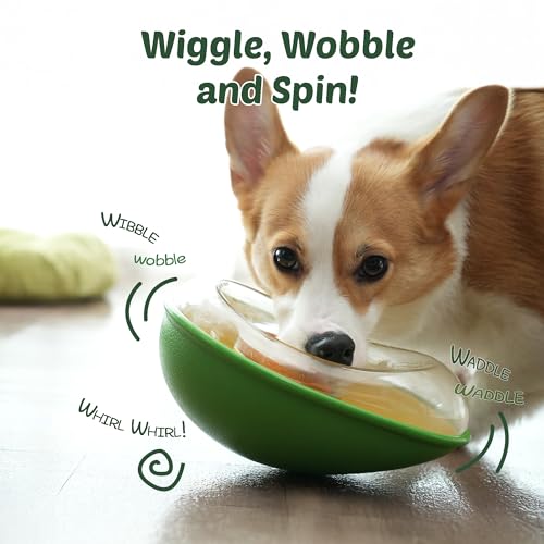 Avocado Non-Spill Treat Dispensing Wobble Toys for Dogs