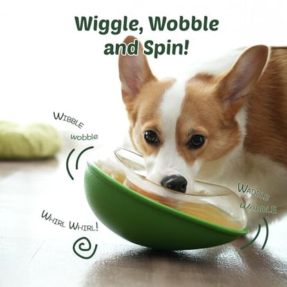 Avocado Non-Spill Treat Dispensing Wobble Toys for Dogs