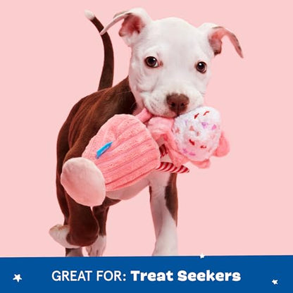 Barkbox Red Whine Milkshake Dog Toy – Squeaky Dog Toys – Plush Dog Toys – Puppy and Pet Toys for X-Small to Small Dogs - color: Milkshake