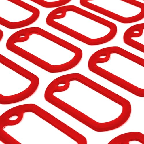 Bulk Military GI Dog Tag Silencer Rubber Silicone Cover, Red, 10 pc