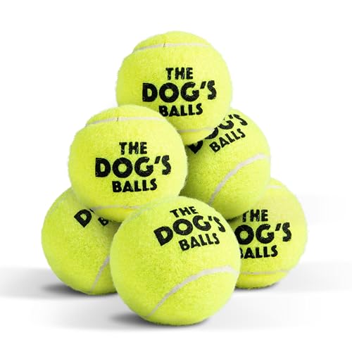 The Little Dog’s Balls Small Dog Tennis Balls 6-Pack Yellow Floats in Water | Our fetch balls combine non-abrasive felt exterior and a thicker rubber core Durable Dog Toy for Outdoor Play & Training - color: Yellow, size: 6 Small Tennis Balls