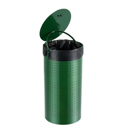 VEVOR Dog Poop Trash Can With 50 Liner Bags, 11.5 Gallons Outdoor Waste Bin With Lid & Liner Clip for Pet Waste Station, Disposal Container for Garden Backyard Park