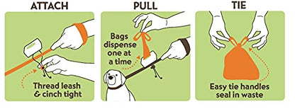 Neater Pet Brands Neater Bags Dog Waste Bag, No Rolls - Dog Poop Bags Dispense One at a Time, Doggie Poop Bag with Easy-Tie Handles, Dispenser Attaches to Any Leash (210 Count, Pink Chevron) - size: 210 Bags + Pink Dispenser