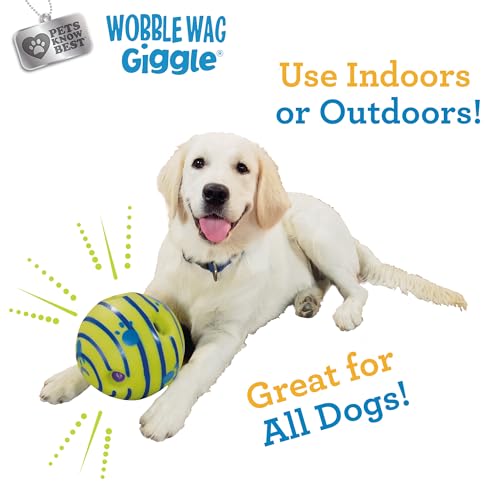Wobble Wag Giggle Ball, Interactive Dog Toy, Fun Giggle Sounds When Rolled or Shaken, Pets Know Best, As Seen On TV - style: Original