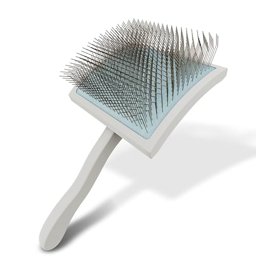 Slicker Brush for Dogs, for Golden Doodles with Long Hair, for Large Pet Dogs, Grooming Pet Hair, Cream White(Large) - color: Cream White
