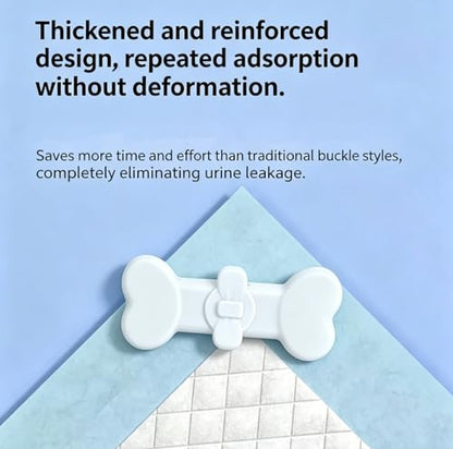 2 Pack Potty Training Pad Magnetic Holder Compatible for Leg-Lifting with Strong Adhesive and Magnets for Any Size Puppy Pads Indoor Dogs House Wall