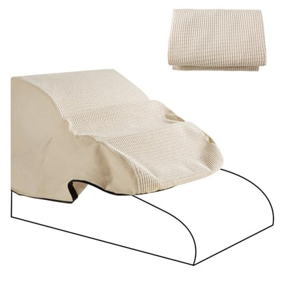 3 Step Foam Dog Stairs Replacement Cover (for AODISMAN Dog Ramp Only), Suitable Size: 22.4" L*15.7" W*15.7" H,Beige - color: Beige