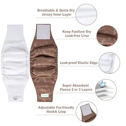 wegreeco Small Dog Diapers Male,Reusable Belly Bands for Male Dogs,Washable Doggie Puppy Male Diapers Wraps,Medium Large Size (5 Pack Small, Dinosaurs) - color: Dinosaurs, size: Small