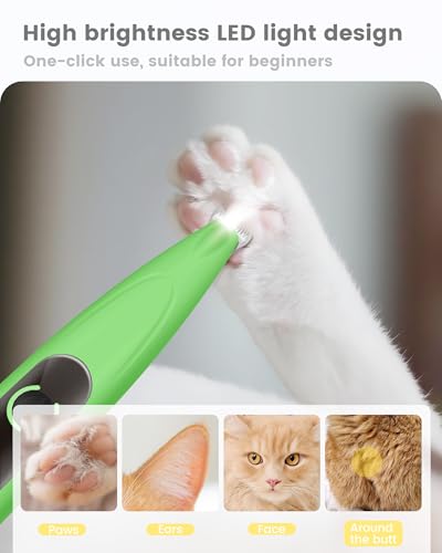 PAPMINI Dog Paw Trimmer with LED Display, Ultra-Low Noise Cordless Paw Trimmers for Dog's Feet, Cordless Hair Trimmer for Paws, Ears, Face, Rump