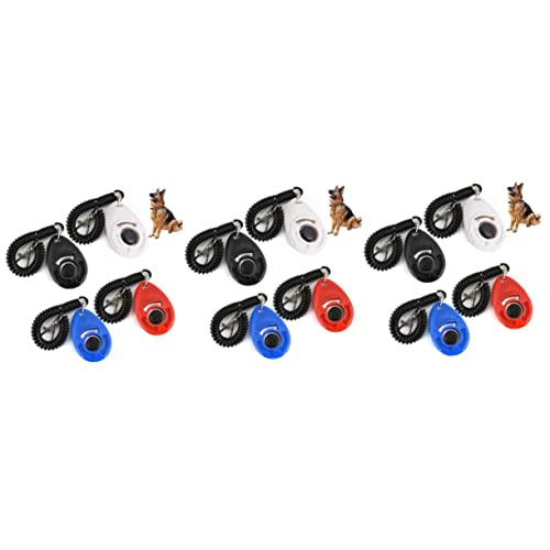 FOMIYES 12pcs Professional Dog Clicker Big Button Training Tool Wrist Strap Pet Training Clickers for Quick and Easy