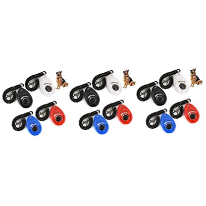 FOMIYES 12pcs Professional Dog Clicker Big Button Training Tool Wrist Strap Pet Training Clickers for Quick and Easy