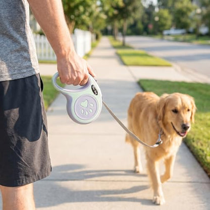 Retractable Dog Leash for Small Medium Dogs One-Click Brake & Lock Anti-Slip Ergonomic Handle 360° Tangle-Free Zinc Alloy Hook Durable ABS Casing-9.84feet Green - color: Green, size: 1