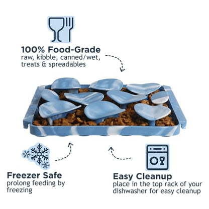Tall Tails Rock Foraging Mat for Dogs and Cats – Slow Pet Feeder Puzzle Mat for Easy & Engaging Feeding - color: Rock
