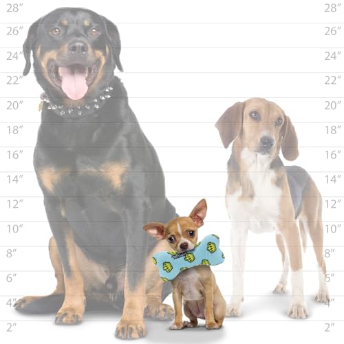 MIGHTY Tuffy 2 Pack Bone Dog Toy: Ultra Durable Plush Toy with Multiple Layers & Reinforced Seams, Washable and Floats, Vinyl Bone & Fleece - color: 2PK Blue Medium Bone