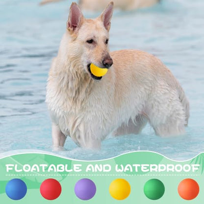 Hiboom 15 Pack Natural Rubber Tennis Balls for Dogs Catching Pet Dog Balls for Fetch Training 2.4 Inch Interactive High Bounce and Floatable pet Toy for Park Beach Gift(Purple) - color: Purple