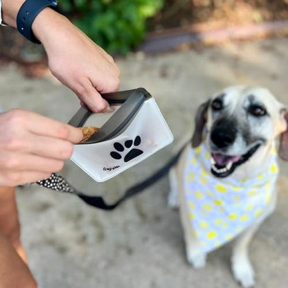 (re) zip Pet On-The-Go Bags 2-pack | Lightweight, Compact, Carabiner Clip | Airtight Closure | Water-Resistant | Food-Safe PEVA | Holds Treats, Poop Bags | Travel-Friendly - size: 1 Cup