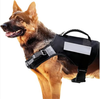 Dog Harness with Handle - No Pull Heavy Duty Dog Harness Reflective Vest for Medium Sized Dogs Tactical Training Walking, Easy Walk Harness Adjustable Removable Service Harnesses, L Black - color: Black, size: L