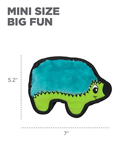 Outward Hound Invincibles Mini Plush Dog Toy 3-Pack, Hedgehog-Penguin-Fox, XS - color: Hedgehog-Penguin-Fox, style: 3-Pack