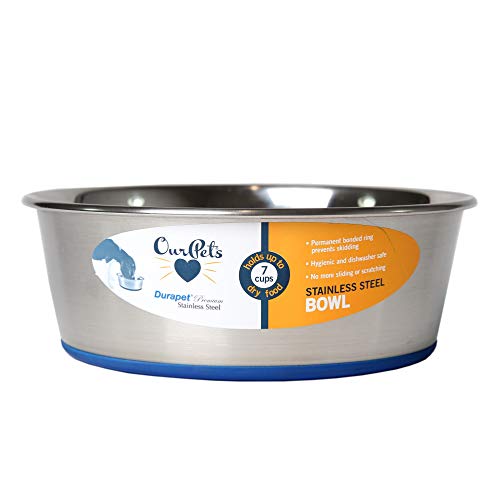 OurPet's DuraPet Premium Dishwasher Safe Stainless Steel Dog Bowl for Food or Water [Multiple Sizes for Small to Large Dogs] in Traditional or Wide Base Design - 8 CUP | camping-kitchen-equipment - size: 8 Cups