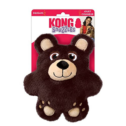 KONG Snuzzles Dog Toy, Plush Squeaker, Crinkle Sounds, Soft Durable Indoor Play (Bear, Medium) - color: Bear, size: Medium