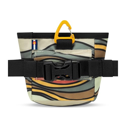 OllyDog, Goodie Treat Bag, Dog Treat Training Pouch | Magnetic Closure | 3 Ways to Wear | Hands-Free Waist Belt | Water-Resistant Recycled Vegan Fabric (Ventura '73) - color: Ventura '73