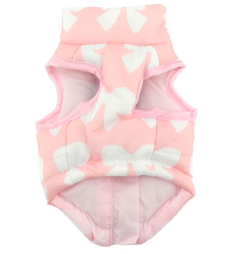 New Various Pet Cat Dog Soft Padded Vest Harness Small Dog Clothes Pink Bow M, Model: BFL049-Pink-M - color: Pink Bow, size: M(chest 16.5" back 12.6")