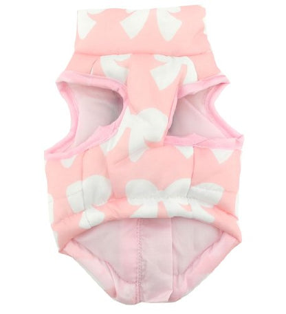 New Various Pet Cat Dog Soft Padded Vest Harness Small Dog Clothes Pink Bow S, Model: BFL049-Pink-S - color: Pink Bow, size: S(chest 14.2" back 10.6")