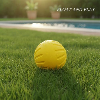 Easy-Grab Floating Dog Disc, Soft EVA Foam Flying Toy for Water Fetch, Yellow - size: 2.76 x 2.76 x 2.76 in