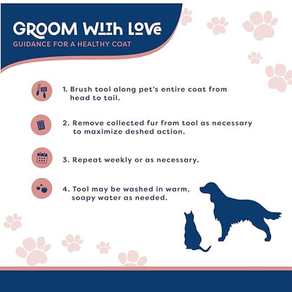 Good Scout Soft Steel Tip Brush, Best Deshedding Tool for Dogs & Cats, Gentle, Safe & Effective Pet Grooming Tool for Long & Short Haired Animals - style: Single Side Brush