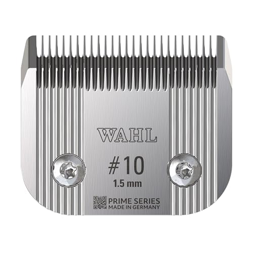 Wahl Pro Animal Wide Prime Series Blades - Professional Fine Tooth Pet Clipper for Horse, Cat & Dog Grooming - Made from High-Carbon Steel - #10, 1.5mm - size: #10