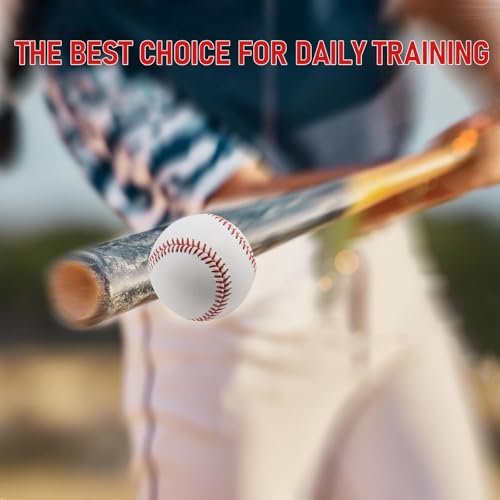 Practice Baseballs for Batting and Throwing Training - color: White Box of 9