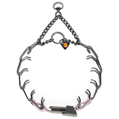 Herm Sprenger Black Stainless Steel Dog Collar with Quick Release ClicLock Buckle and Biothane Insert Training Collar Made in Germany (Pastel Purple, 16in x 2.25mm(Neck Size up to 13-14in)) - color: Pastel Purple, size: 16in x 2.25mm(neck size up to 13-14