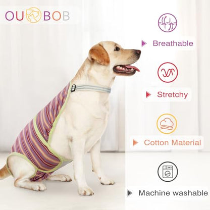 Dog Diapers Female,Female Dog Diapers for Heat Large Dogs, Washable Onesie Sanitary Pantie with Adjustable Suspender Washable, Reusable Period Panties Doggie Diaper, XL - color: Purple, size: X-Large
