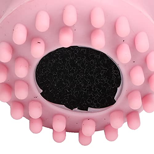 Ymiko Dog Bath Brush, Cat Massager Shower Scrubber with Shampoo Dispenser Cat Rubber Soft Foaming Bath Brush Dog Scrubber For Bath For Shedding, Bathing, Massaging, Grooming, 2.0x2.1in (Pink【bubble