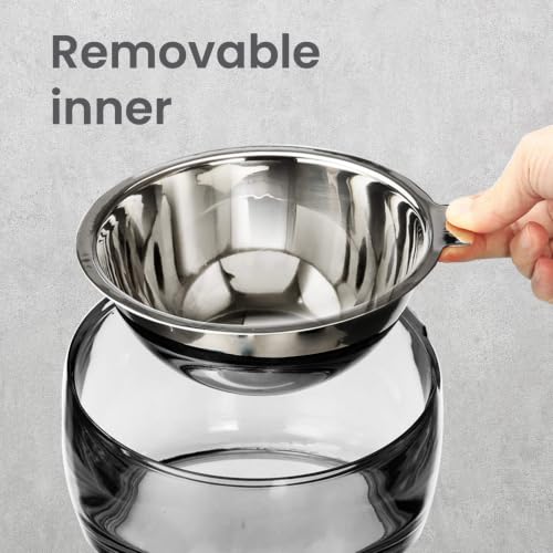 Felli Pet Oblik Cat and Dog Replacement Bowl, 304 Stainless Steel, for Dry and Wet Food, Removable Plate, 1.5cups -3pk - color: Replacement dishes, size: 1.5 Cups Oval Dish