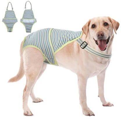 Dog Diapers Female,Female Dog Diapers for Heat Large Dogs, Washable Onesie Sanitary Pantie with Adjustable Suspender Washable, Reusable Period Panties Doggie Diaper, XL - color: Blue, size: X-Large