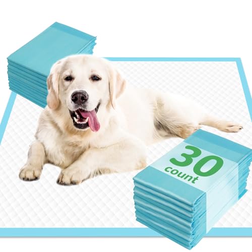 DEEP DEAR Dog Pads Extra Large 30"x36", 30-Count XXL Puppy Pads, Super Absorbent Pee Pads for Dogs, Disposable Bed Pads for Doggies, Puppies, Thicker X-Large Incontinence Pads for Dogs, Cats, Rabbits - size: Regular XXL: 30"x36"-30 Ct