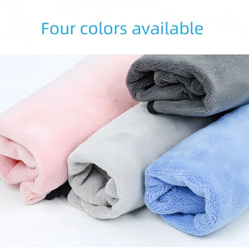 Personalized Dog Bathrobe Towel, Custom Name Embroidery Quick-Drying Bath Robe for Dogs, Microfiber Dog Bathrobe with Hood Straps, Soft and Ultra Gentle on Pet Skin(Small) - size: Small