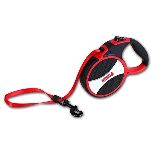 Alcott Kong Explore Retractable Dog Leash, Large, Red, 24' Long,KNG EXP LG RD - color: Red, size: Large 24'