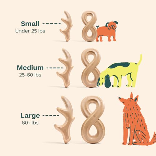 WOOF HonestChew Dog Toy Infinity - Durable Dog Chews - Made with Natural, Plant-Based Ingredients - Splinter-Resistant - Safer Than Dog Bones - Medium - size: Medium