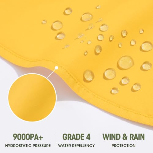 2-in-1 Dog Harness with Built-in Raincoat, Waterproof Packable Dog Rain Jacket, Reflective Adjustable Dog Rain Coat with Leash Portal, Royal Blue Harness/Bright Yellow Raincoat, Medium - color: Royal Blue Harness / Bright Yellow Raincoat, size: Medium