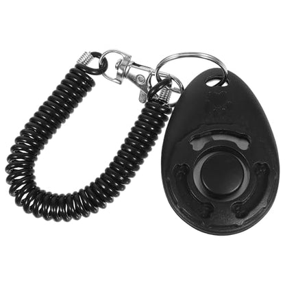 Toyvian Dog Training Clicker with Wrist Strap, Portable 2-in-1 Pet Training Tool for Puppy Behavior Correction and Cat Clicker Trainer