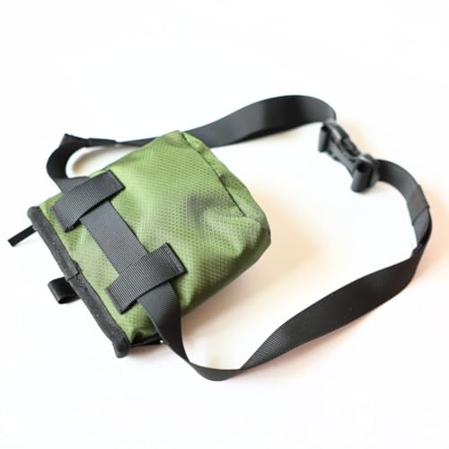 Callieco Mini Dog Treat Pouch with Magnetic & Zipper Closure | Small Waist Belt Training Behavior Aid Bag for Dog Walking with Poop Bag Dispenser (Green) - color: Green